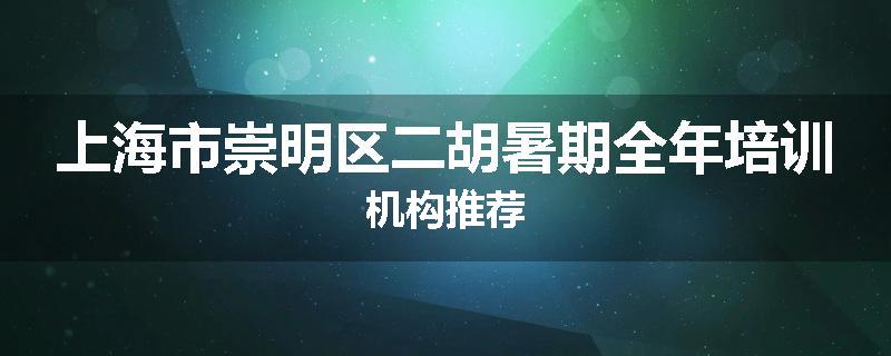上海市崇明区二胡暑期全年培训机构推荐