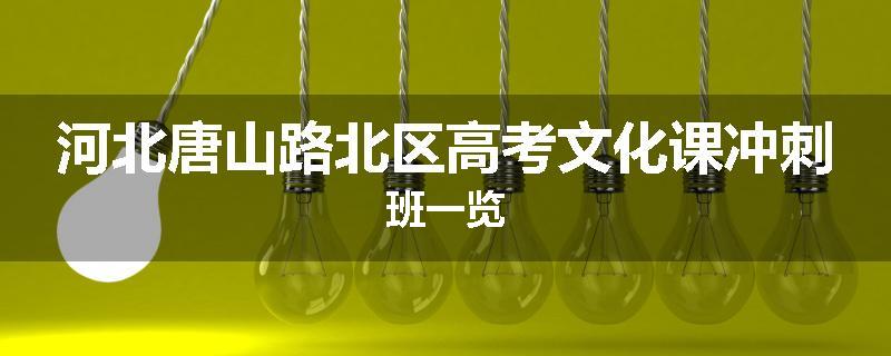 河北唐山路北区高考文化课冲刺班一览