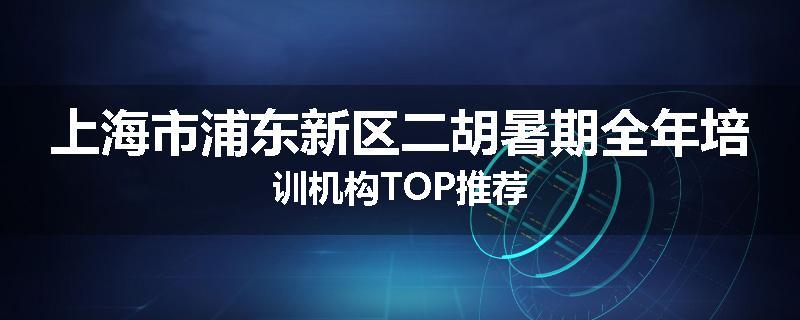上海市浦东新区二胡暑期全年培训机构TOP推荐