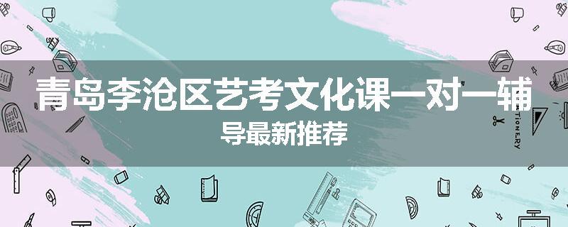 青岛李沧区艺考文化课一对一辅导最新推荐