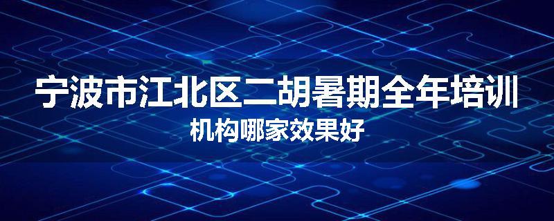 宁波市江北区二胡暑期全年培训机构哪家效果好