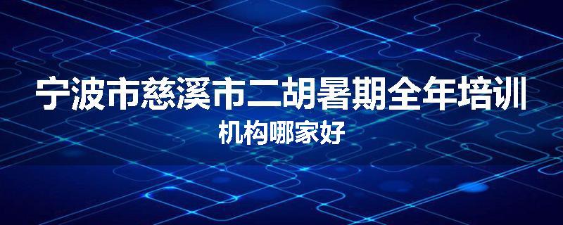 宁波市慈溪市二胡暑期全年培训机构哪家好