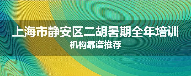 上海市静安区二胡暑期全年培训机构靠谱推荐