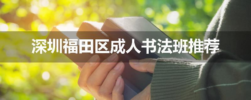 深圳福田区成人书法班推荐