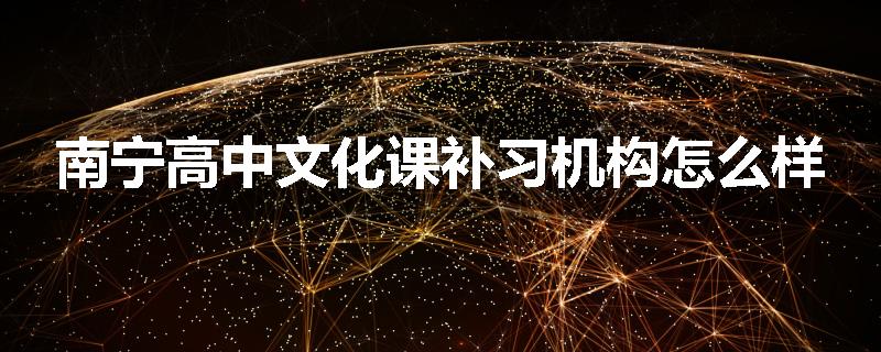 南宁高中文化课补习机构怎么样