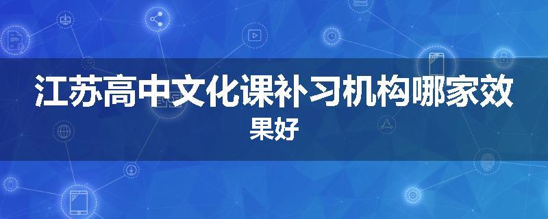 江苏高中文化课补习机构哪家效果好