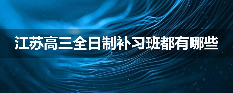江苏高三全日制补习班都有哪些