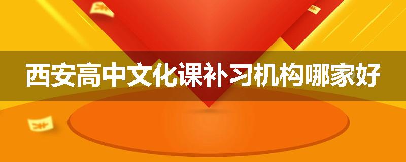 西安高中文化课补习机构哪家好