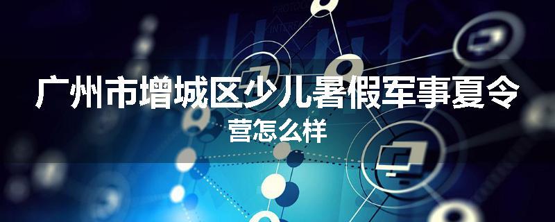 广州市增城区少儿暑假军事夏令营怎么样