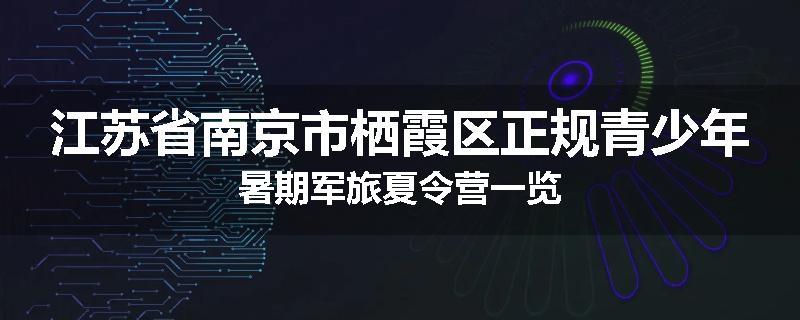 江苏省南京市栖霞区正规青少年暑期军旅夏令营一览
