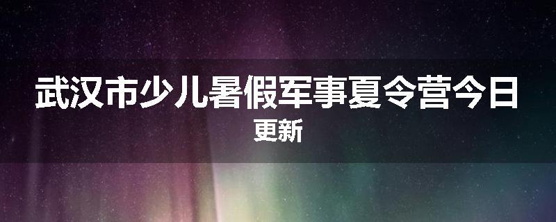 武汉市少儿暑假军事夏令营今日更新