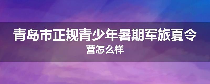青岛市正规青少年暑期军旅夏令营怎么样