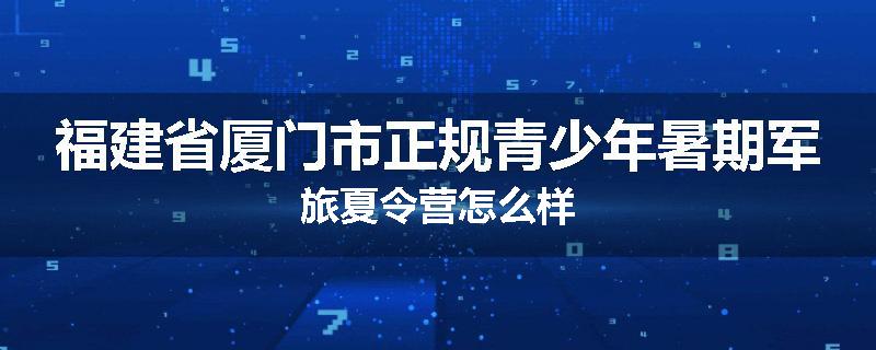 福建省厦门市正规青少年暑期军旅夏令营怎么样