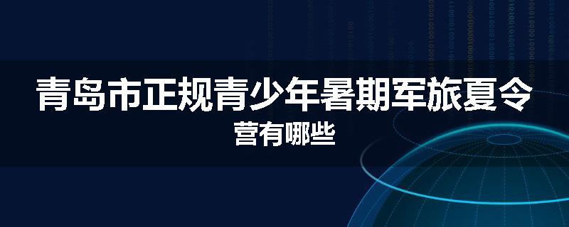 青岛市正规青少年暑期军旅夏令营有哪些