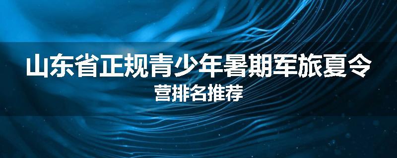 山东省正规青少年暑期军旅夏令营排名推荐