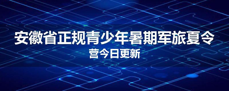 安徽省正规青少年暑期军旅夏令营今日更新