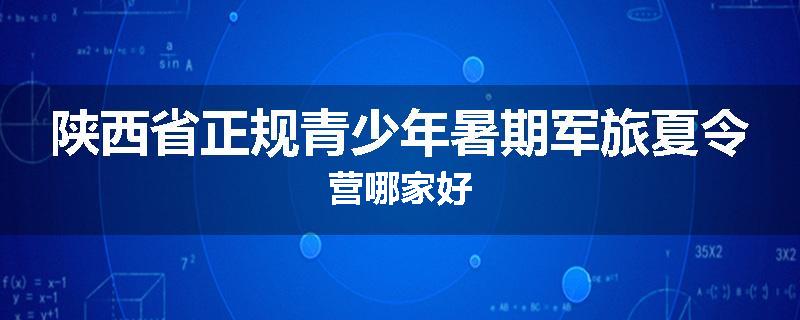 陕西省正规青少年暑期军旅夏令营哪家好
