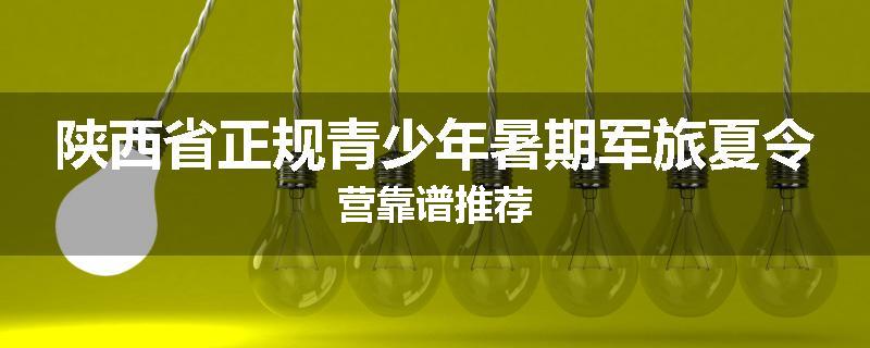 陕西省正规青少年暑期军旅夏令营靠谱推荐