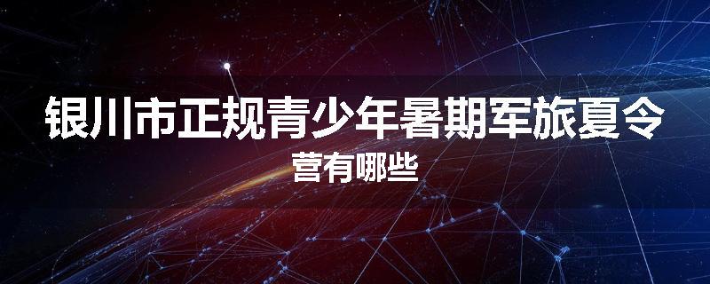 银川市正规青少年暑期军旅夏令营有哪些