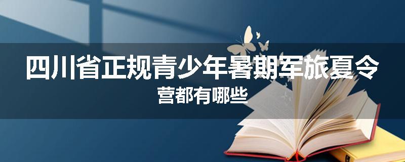 四川省正规青少年暑期军旅夏令营都有哪些