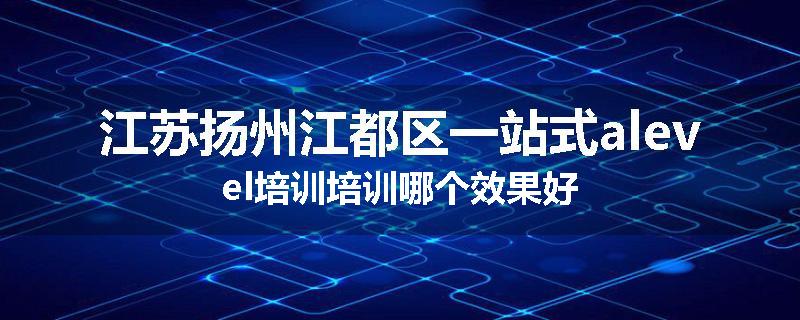 江苏扬州江都区一站式alevel培训培训哪个效果好