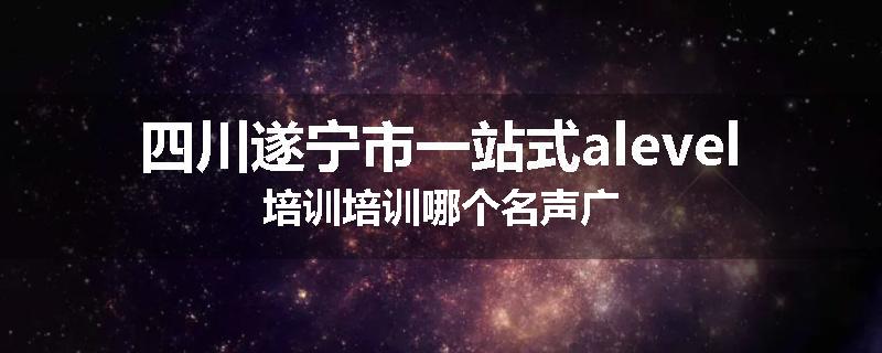 四川遂宁市一站式alevel培训培训哪个名声广