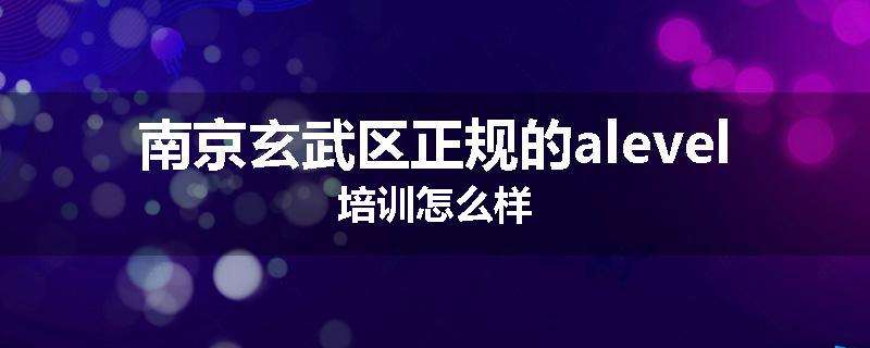 南京玄武区正规的alevel培训怎么样