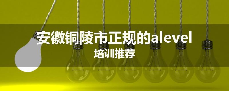 安徽铜陵市正规的alevel培训推荐