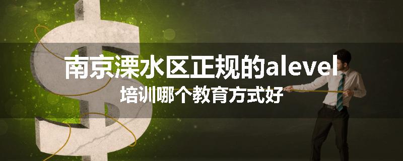 南京溧水区正规的alevel培训哪个教育方式好