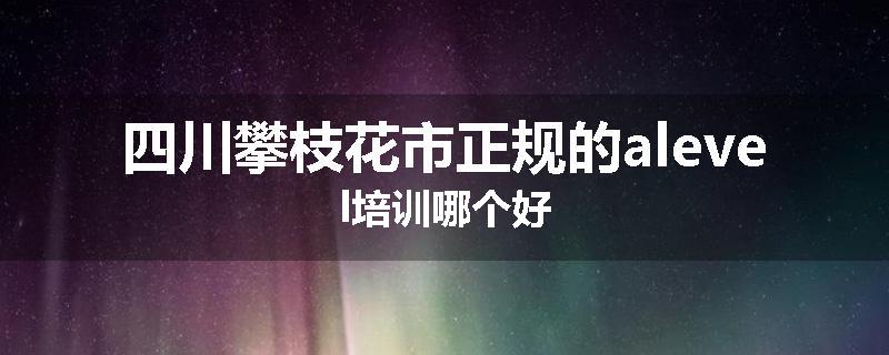 四川攀枝花市正规的alevel培训哪个好