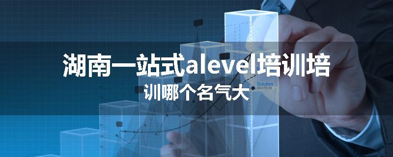 湖南一站式alevel培训培训哪个名气大
