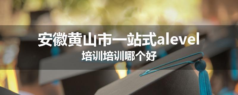 安徽黄山市一站式alevel培训培训哪个好