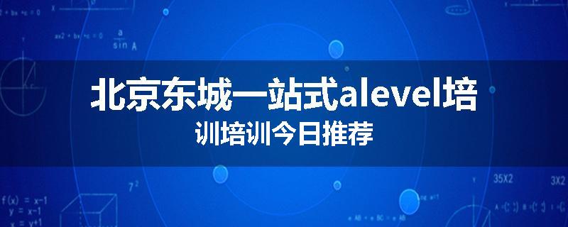 北京东城一站式alevel培训培训今日推荐