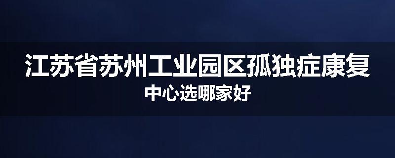 江苏省苏州工业园区孤独症康复中心选哪家好