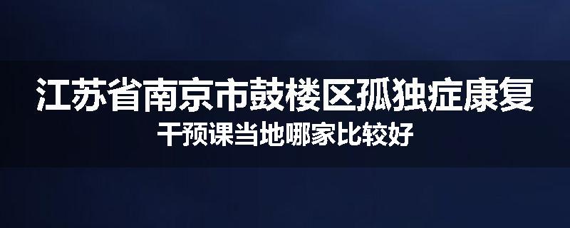 江苏省南京市鼓楼区孤独症康复干预课当地哪家比较好