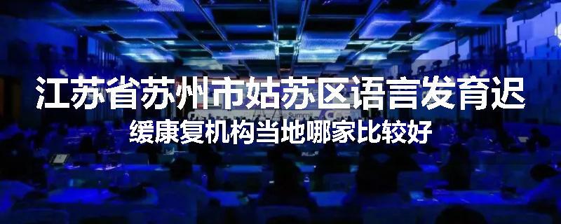 江苏省苏州市姑苏区语言发育迟缓康复机构当地哪家比较好