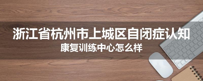 浙江省杭州市上城区自闭症认知康复训练中心怎么样