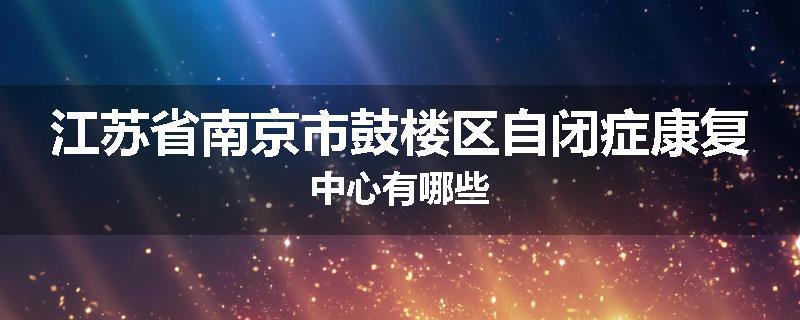 江苏省南京市鼓楼区自闭症康复中心有哪些