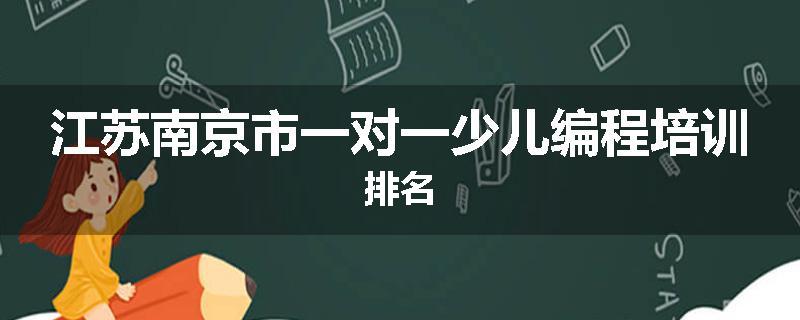 江苏南京市一对一少儿编程培训排名