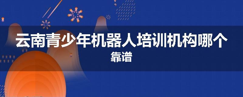 云南青少年机器人培训机构哪个靠谱