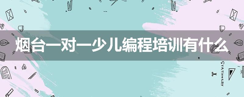 烟台一对一少儿编程培训有什么