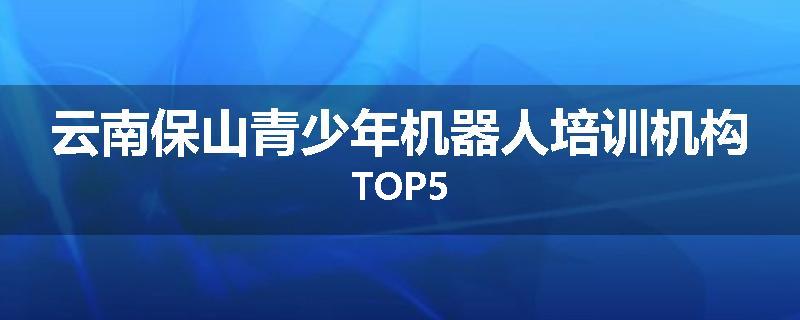 云南保山青少年机器人培训机构TOP5