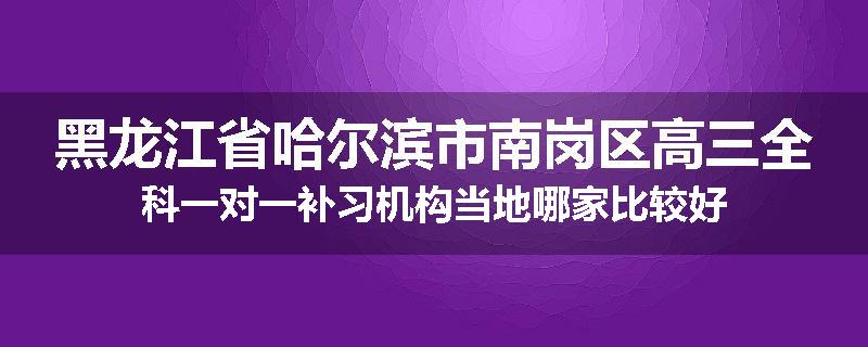 黑龙江省哈尔滨市南岗区高三全科一对一补习机构当地哪家比较好