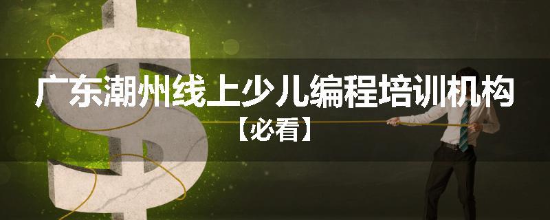 广东潮州线上少儿编程培训机构【必看】