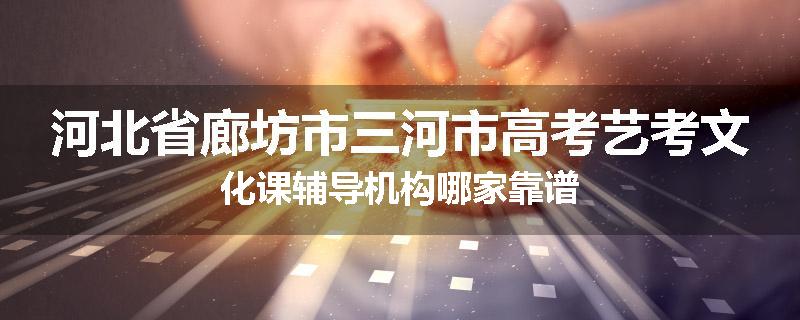 河北省廊坊市三河市高考艺考文化课辅导机构哪家靠谱