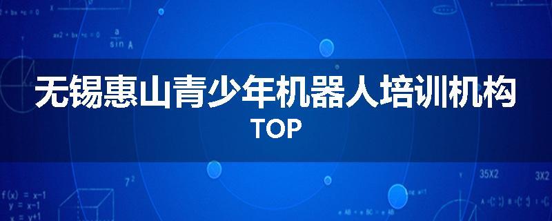 无锡惠山青少年机器人培训机构TOP
