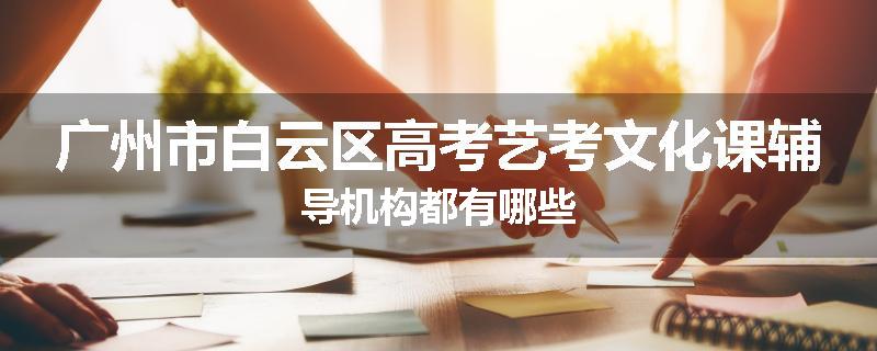 广州市白云区高考艺考文化课辅导机构都有哪些