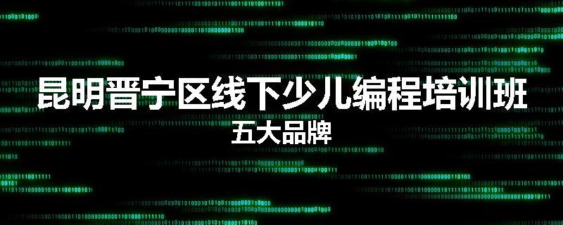 昆明晋宁区线下少儿编程培训班五大品牌