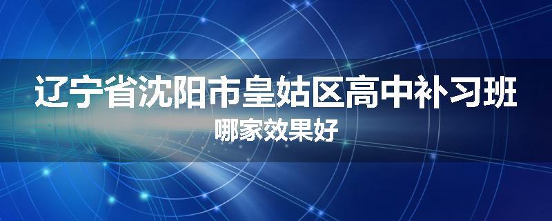 辽宁省沈阳市皇姑区高中补习班哪家效果好