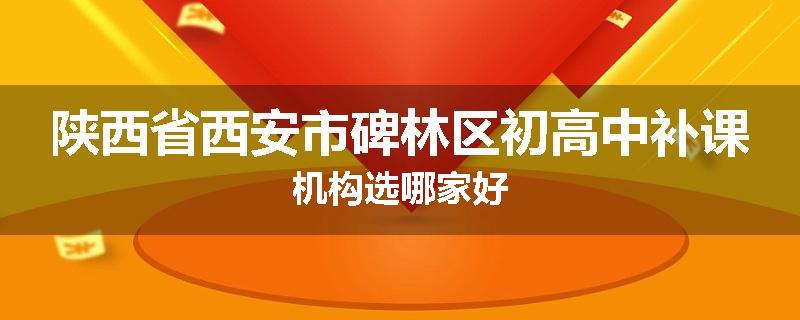 陕西省西安市碑林区初高中补课机构选哪家好